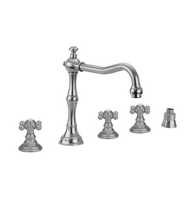 Jaclo Roaring 20's Roman Tub Set - Ball Cross Handles with Straight Handshower in Oil Rubbed Bronze