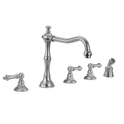 Jaclo Roaring 20's Roman Tub Set - Two-Handle Lever - Angled Handshower in Oil Rubbed Bronze