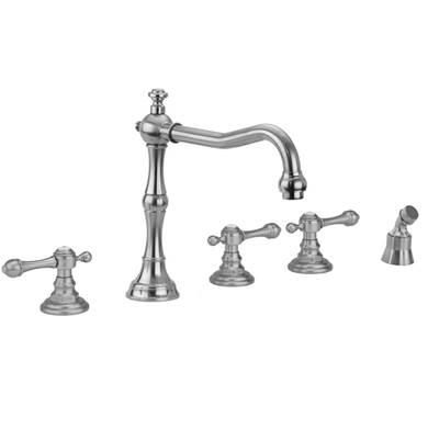 Jaclo Roaring 20's Roman Tub Set - Majesty Lever Handles - Angled Handshower in Oil Rubbed Bronze