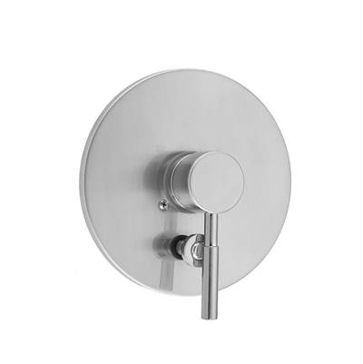 Jaclo Round Plate with Round Contempo Lever - Pressure Balance Cycling Diverter in Antique Brass
