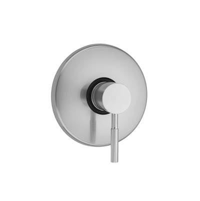 Jaclo Roaring 20's Round Plate - Contempo Round Lever - Pressure Balance Cycling Valve in Unlacquered Brass