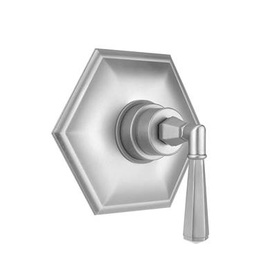 Jaclo Pressure Balance Valve Trim - Hex Plate with Hex Lever in Antique Brass