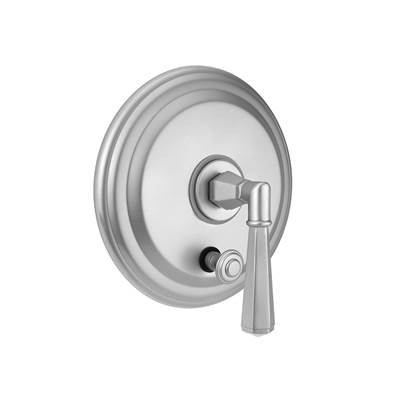 Jaclo Contempo Pressure Balance Trim with Integrated Diverter - Round Step Plate - Hex Lever in Black Nickel