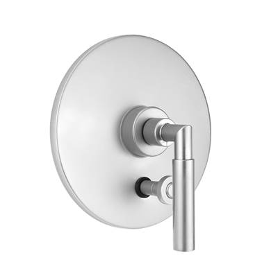 Jaclo Pressure Balance Trim with Diverter - Round Plate with Round Contempo Hub Base Lever in Black Nickel