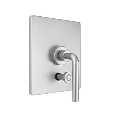 Jaclo Pressure Balance Trim with Diverter - Rectangle Plate with Contempo Slim Lever in Black Nickel