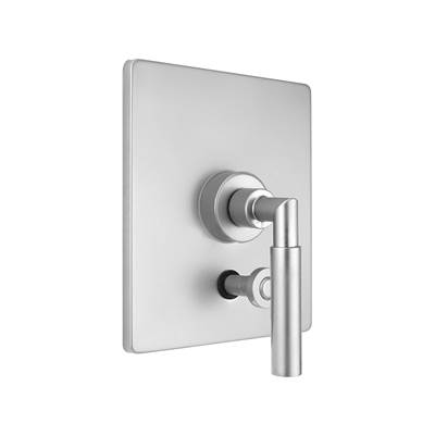 Jaclo Pressure Balance Trim with Diverter - Rectangle Plate with Round Contempo Hub Base Lever in Black Nickel