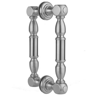Jaclo H20 12" Back to Back Shower Door Pull with Finials in Antique Brass