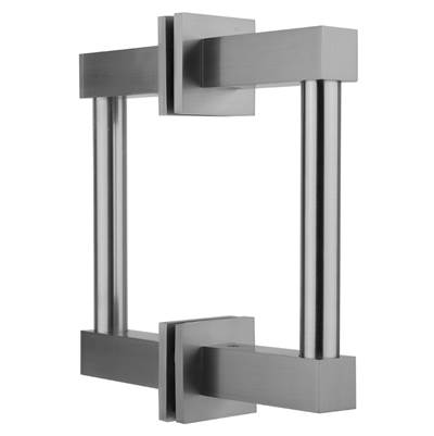 Jaclo Cubix 12" Shower Door Pull - Back to Back in Antique Brass