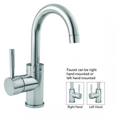 Jaclo Uptown Contempo Bar Sink Faucet - Single Hole with Push Top Drain in Satin Cooper