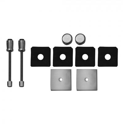 Jaclo Cubix Glass Mounting Kit - Fits H42 - Front Mount Shower Door Pulls in Satin Copper