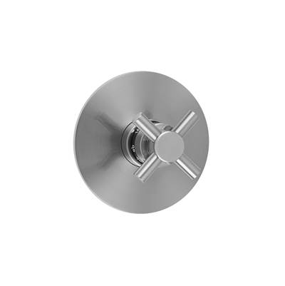 Jaclo Round Plate with Contempo Cross Trim for Thermostatic Valves (J-TH34 & J-TH12) in Caramel Bronze