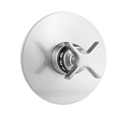 Jaclo Lila Trim - Round Plate - Cross Handle in Antique Brass