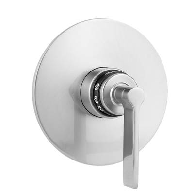 Jaclo Lila Round Plate Trim - Lever Handle in Antique Brass