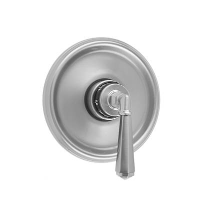 Jaclo Thermostatic Round Step Plate Hex Lever Trim - J-TH34 & J-TH12 in Unlacquered Brass