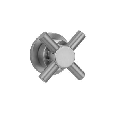 Jaclo Contempo Cross Handle with Round Escutcheon Trim in Antique Brass