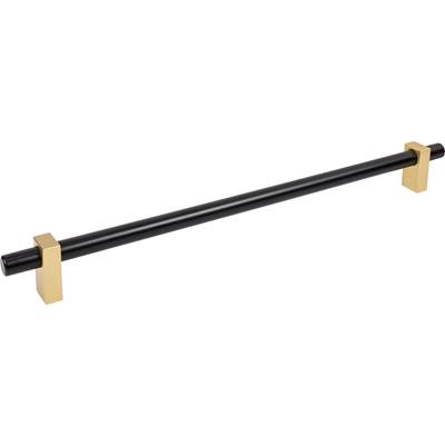 Jeffrey Alexander Larkin 18" Appliance Pull in Matte Black Brushed Gold