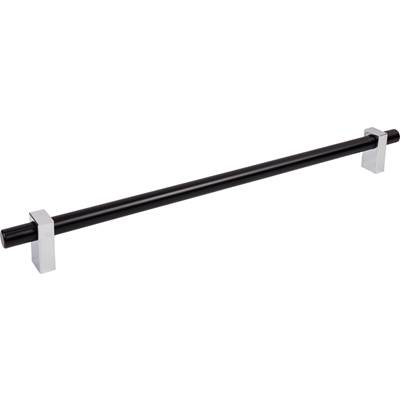 Jeffrey Alexander Larkin 18" Appliance Pull in Matte Black Polished Chrome