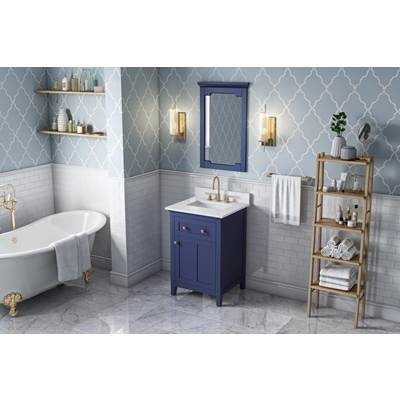 Jeffrey Alexander Chatham Vanity Set - 24" - White Carrara Marble in Hale Blue