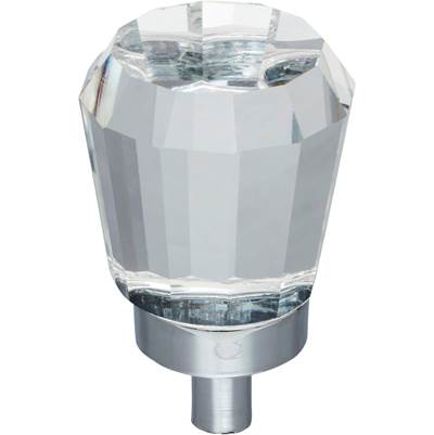 Jeffrey Alexander Harlow Cabinet Knob - 1" Overall Length in Polished Chrome