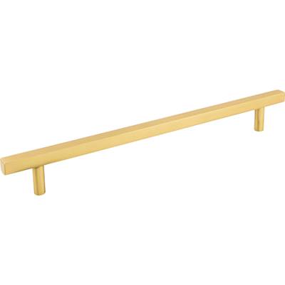 Jeffrey Alexander Dominique Square Appliance Pull - 12" CC in Brushed Gold