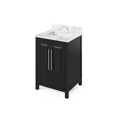 Jeffrey Alexander Cade Single Basin Bathroom Vanity Set - 24" in Black