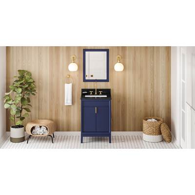 Jeffrey Alexander Theodora 24" Vanity - Hale Blue in Black Granite