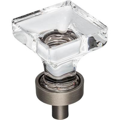 Jeffrey Alexander Harlow Cabinet Knob - 1" Overall Length in Brushed Pewter