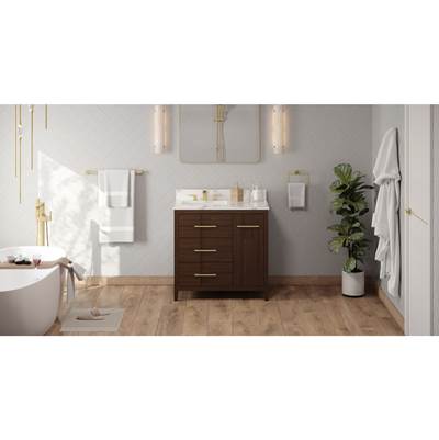 Jeffrey Alexander Katara 36" Vanity Set in Dark Walnut