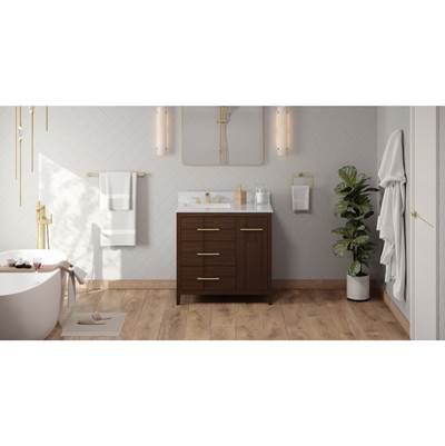 Jeffrey Alexander Katara 36" Vanity Set in Dark Walnut