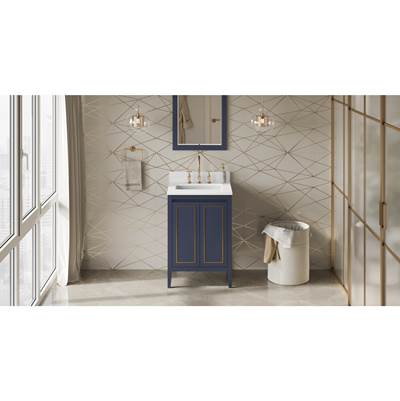 Jeffrey Alexander Percival Vanity - 24" - White Quartz in Hale Blue