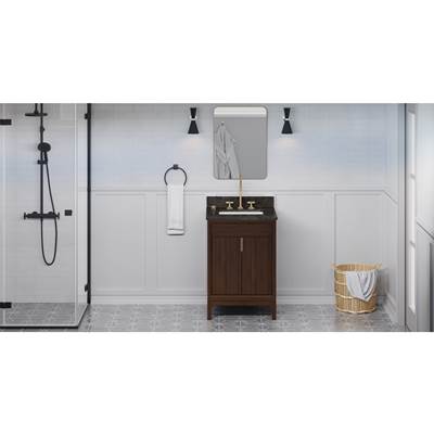 Jeffrey Alexander Theodora Vanity - 24" - Single in Dark Walnut
