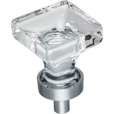Jeffrey Alexander Harlow Cabinet Knob - 1" Overall Length in Polished Chrome