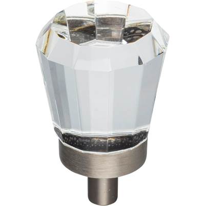 Jeffrey Alexander Harlow Cabinet Knob - 1" Overall Length in Brushed Pewter