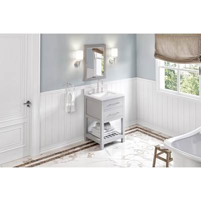 Jeffrey Alexander Wavecrest Single Sink Vanity Set - 24" in Grey