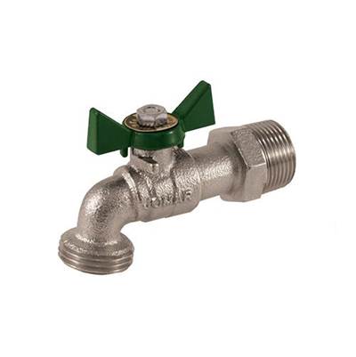 Jomar Hose Bibb - 3/4 Inch Threaded - Quarter-Turn in Nickel