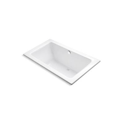 Kallista Perfect Large Rectangular Air Drop-In Bathtub With Remote Control in Stucco White