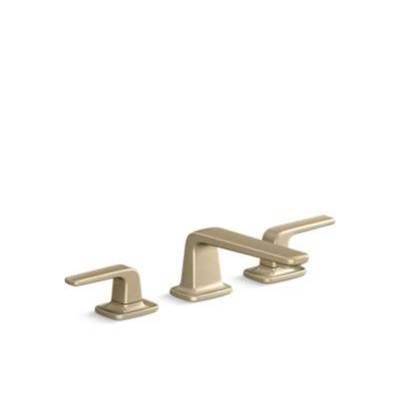 Kallista Per Se Widespread Bathroom Faucet - Lever Handle in Brushed French Gold