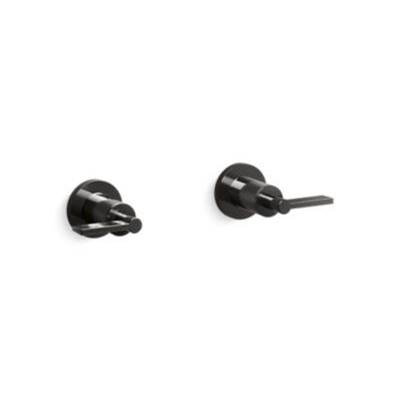 Kallista One® Wall Mount Tub Filler - Lever Handle in Polished Graphite