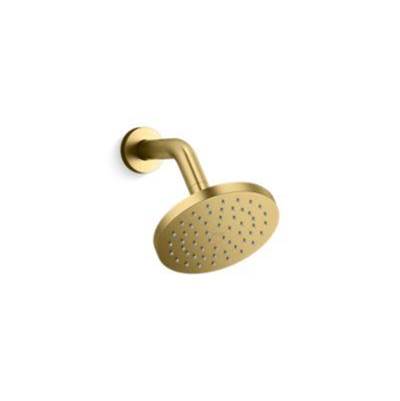 Kallista Modern Round Wall Mount Showerhead in Polished Nickel and Matte Black
