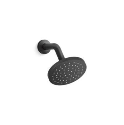 Kallista Modern Round Wall Mount Showerhead in Matte Black