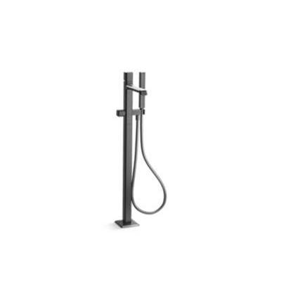 Kallista Bezel® Floor-Mount Bath Faucet with Hand Shower