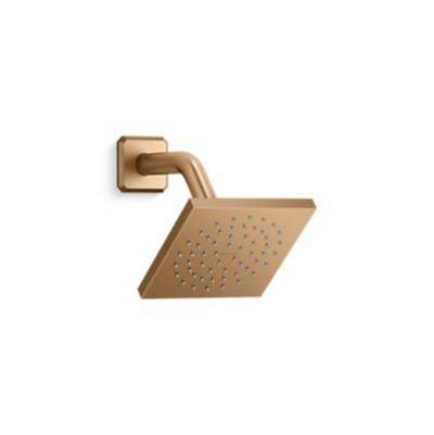 Kallista Modern Square Wall Mount Showerhead in Brushed Legacy