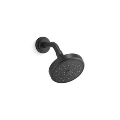 Kallista Laura Kirar Transitional Fixed Shower Head with Arm - 1.75 GPM in Matte Black
