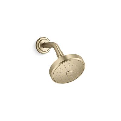 Kallista Laura Kirar Transitional Fixed Shower Head with Arm - 1.75 GPM in Brushed French Gold