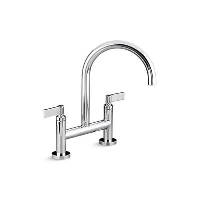 Kallista One® Kitchen Bridge Faucet - Lever Handle - Deck Mount in Brushed Nickel