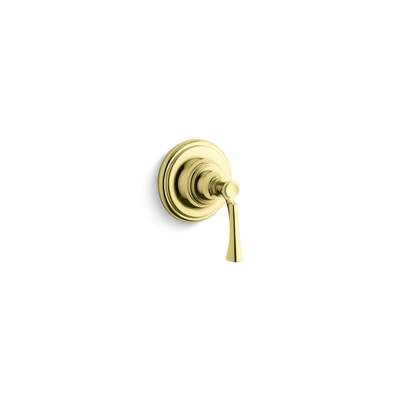 Kallista Bellis Transfer Valve Trim - Lever Handle in Unlacquered Brass