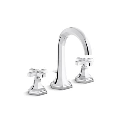 Kallista For Town Widespread Bathroom Sink Faucet - Tall Spout - Cross Handles in Polished Chrome
