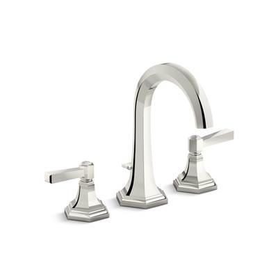 Kallista For Town Widespread Bathroom Sink Faucet - Tall Spout - Lever Handles in Nickel Silver