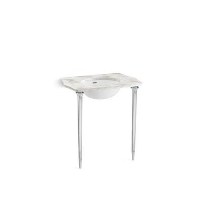 Kallista Script Console Table Leg in Polished Chrome