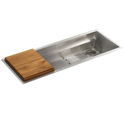 Kallista Multiere 45" Drop-In Kitchen Sink With Accessories in Stainless Steel